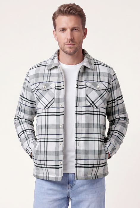 Men's Classic Heritage Plaid Borg Lined Shacket