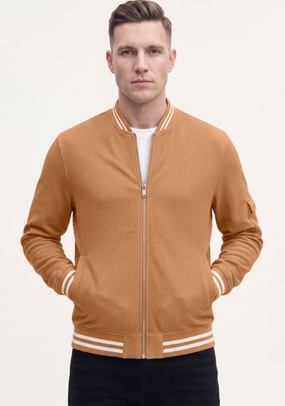 Heavy Waffle Bomber Jacket