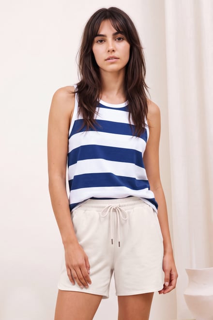 Stripe Cotton Vest Top