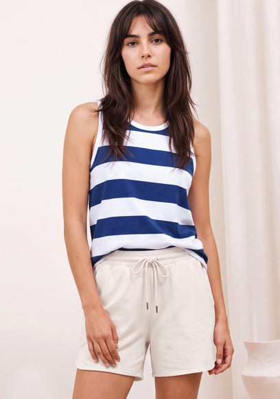 Stripe Cotton Vest Top