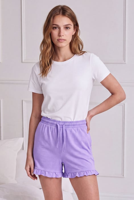 Women's Essential Shorts with Frill Hem
