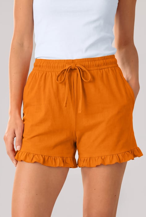 Women's Essential Shorts with Frill Hem
