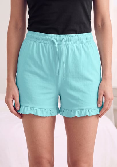 Women's Essential Shorts with Frill Hem