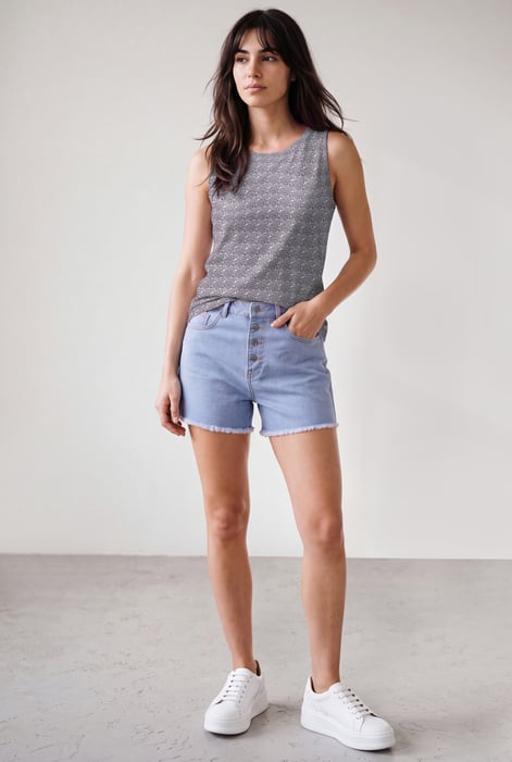 Wave Printed Vest Tank Top