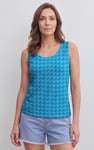 Wave Printed Vest Tank Top