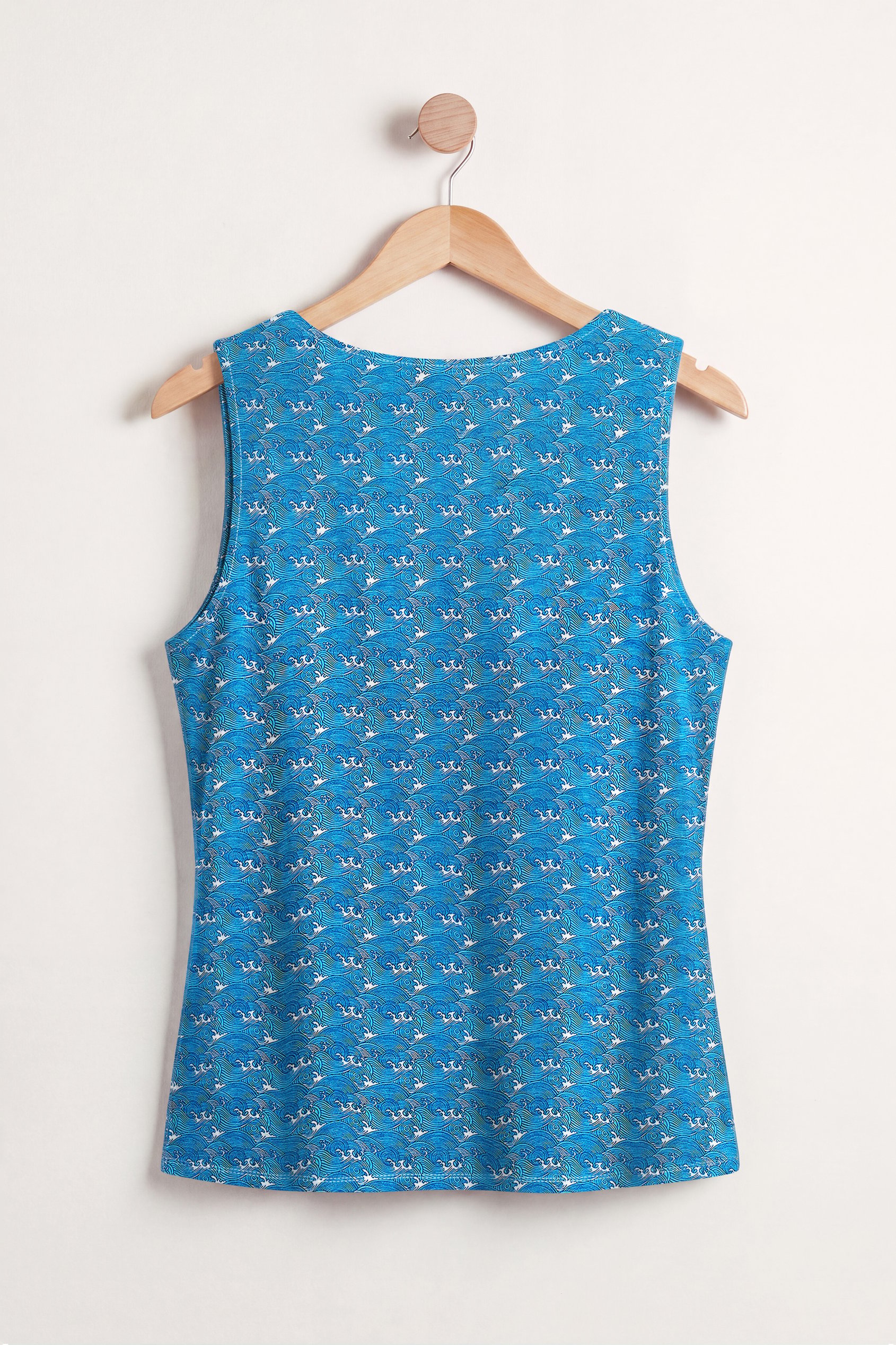 Wave Printed Vest Tank Top