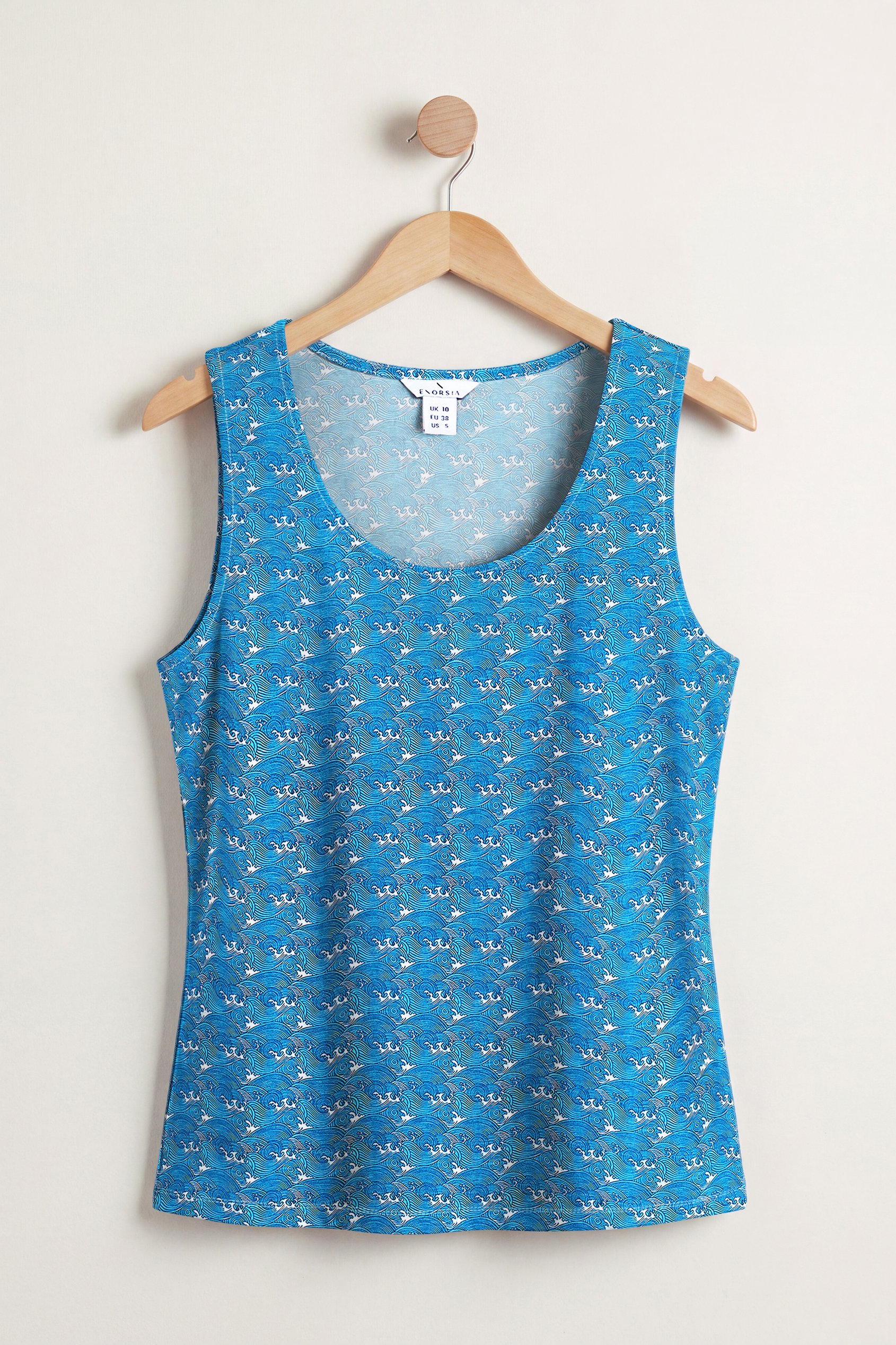 Wave Printed Vest Tank Top