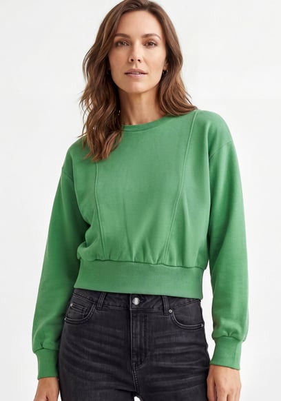 Womens Crop Top Sweatshirt