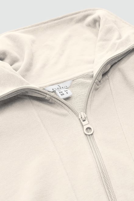 Quarter Zip Relaxed Sweatshirt and Short Set