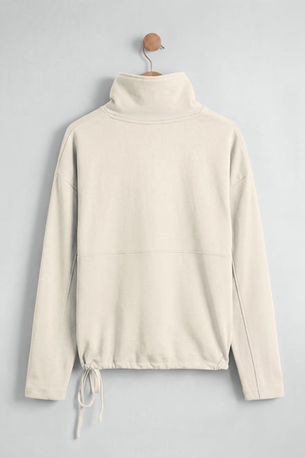 Quarter Zip Relaxed Sweatshirt and Short Set