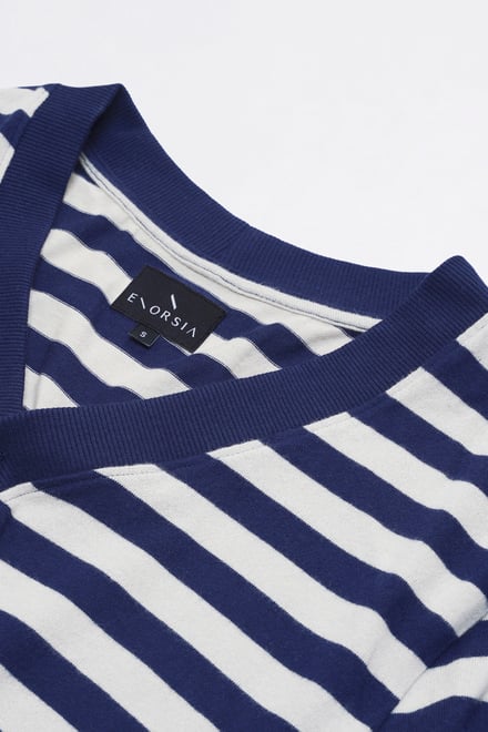 Men's Striped V-Neck Jersey Cardigan
