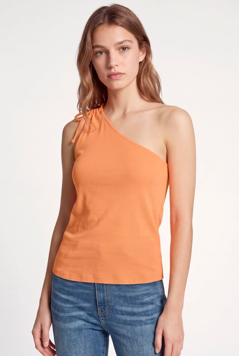 Ribbed One Shoulder Tops