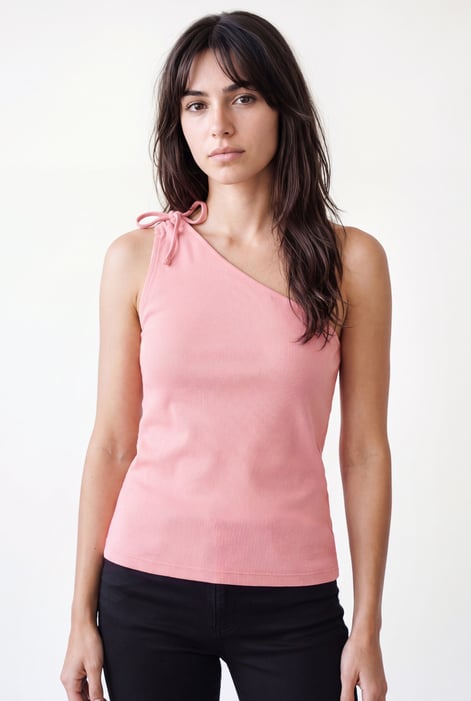 Ribbed One Shoulder Tops