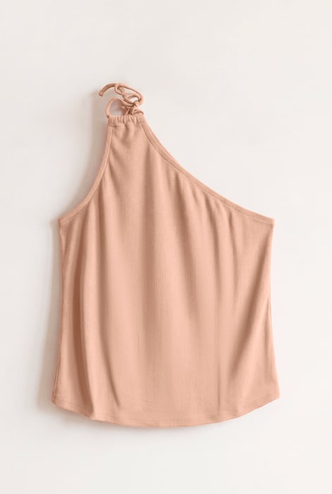 Ribbed One Shoulder Tops