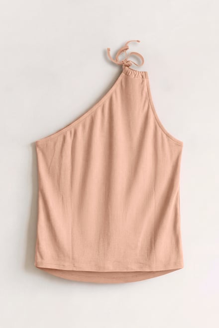 Ribbed One Shoulder Tops