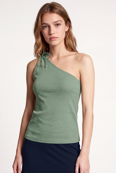 Ribbed One Shoulder Tops