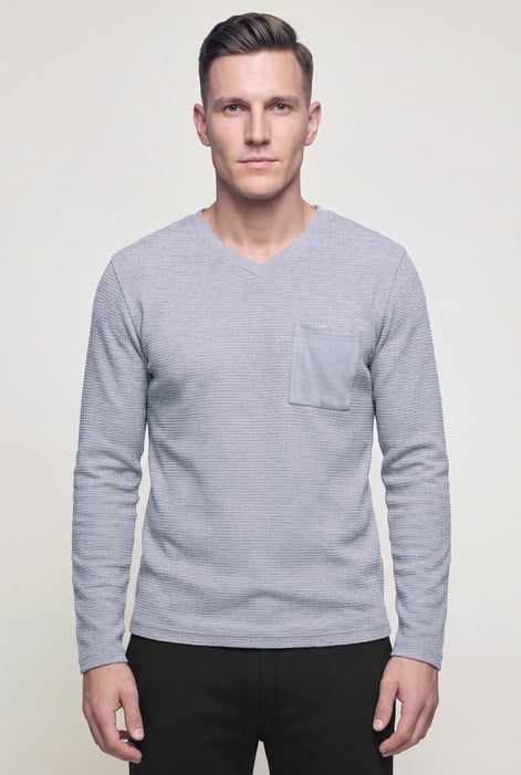 Long Sleeve Waffle T-Shirt