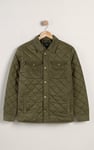 Men's Olive Green Diamond Quilted Padded Jacket