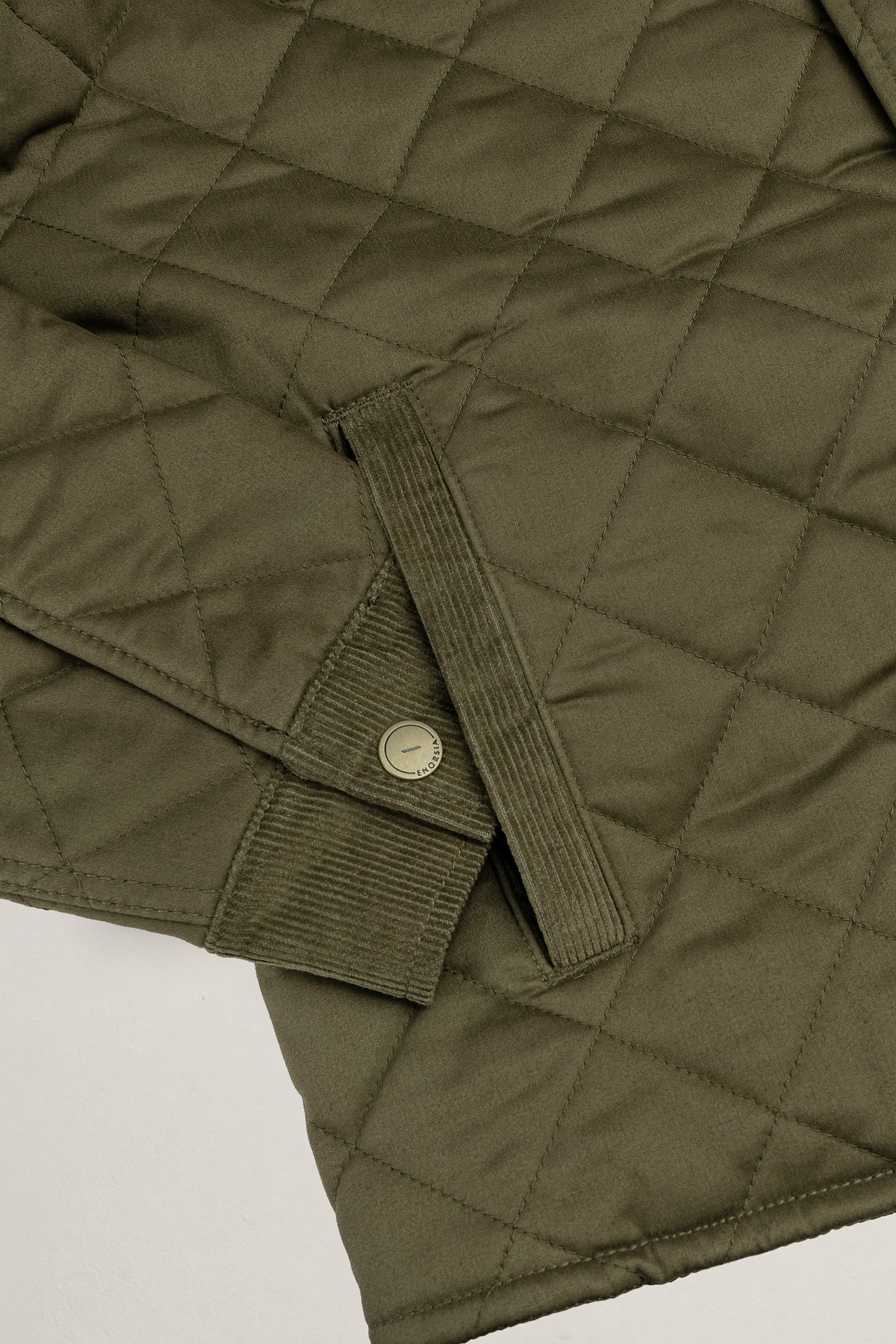 Men's Olive Green Diamond Quilted Padded Jacket
