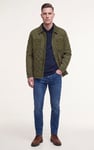 Men's Olive Green Diamond Quilted Padded Jacket