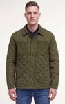 Men's Olive Green Diamond Quilted Padded Jacket
