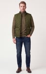 Men's Olive Diamond Quilted Padded Vest