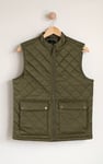 Men's Olive Diamond Quilted Padded Vest