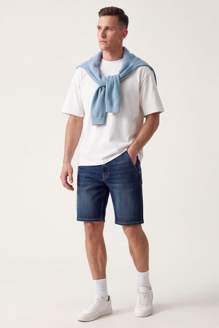 Mens mid-rise Denim Shorts
