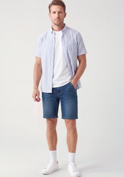Men's Comfort Stretch Denim Shorts