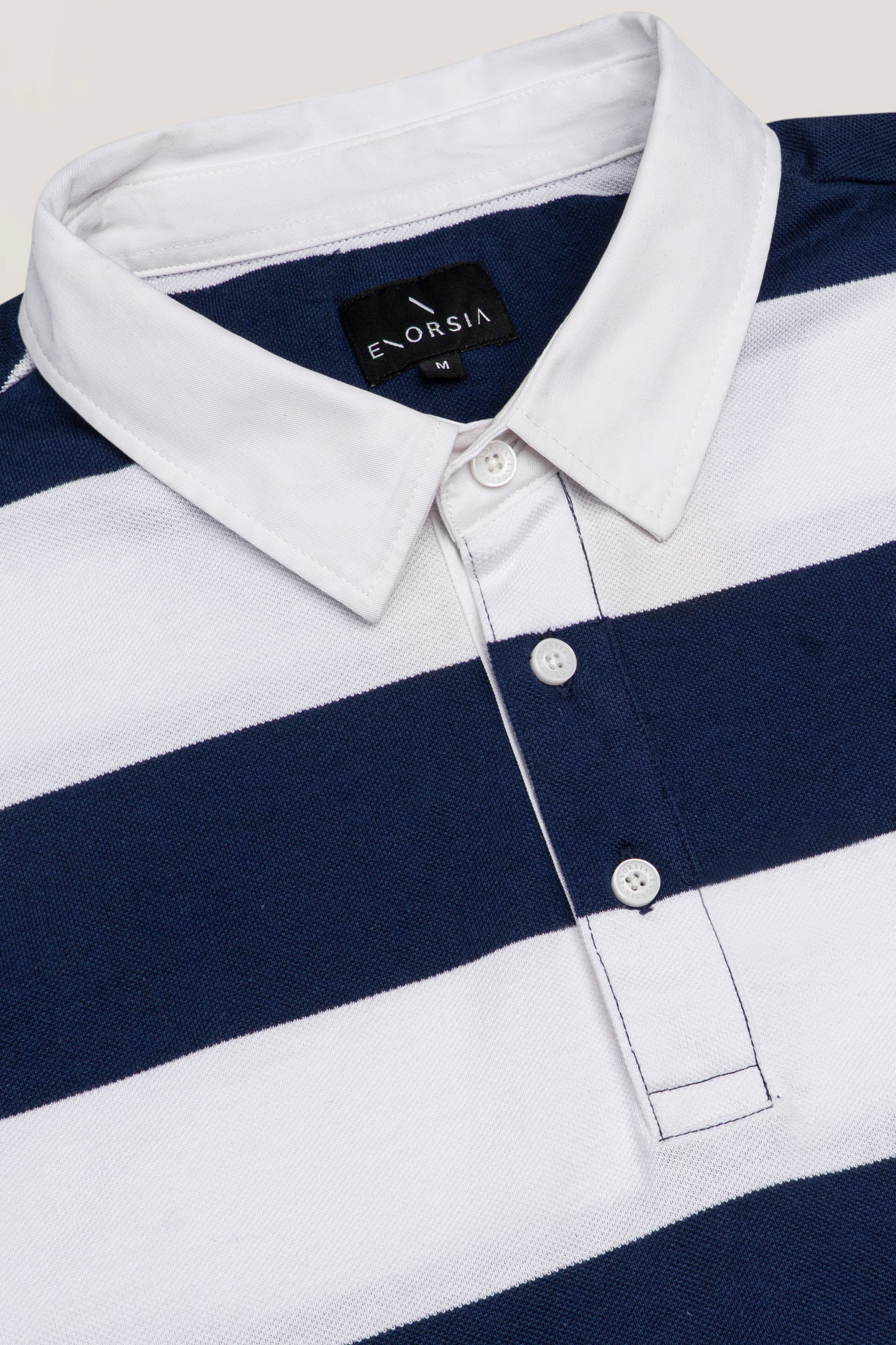 Mne's Pure Cotton  Striped Rugby Shirt