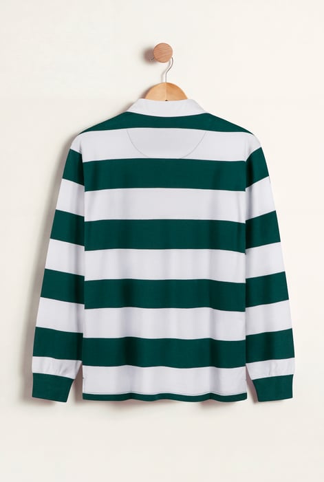 Men's Pure Cotton  Striped Rugby Shirt