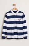 Mne's Pure Cotton  Striped Rugby Shirt
