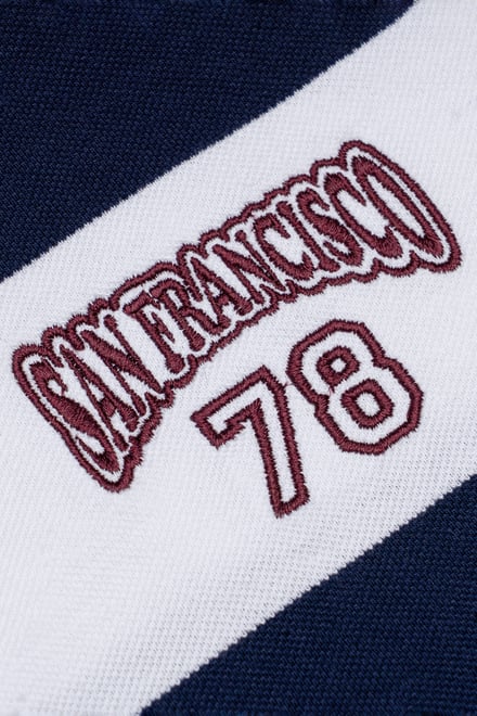 Mne's Pure Cotton  Striped Rugby Shirt