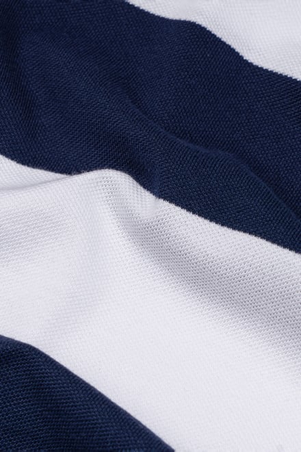 Mne's Pure Cotton  Striped Rugby Shirt