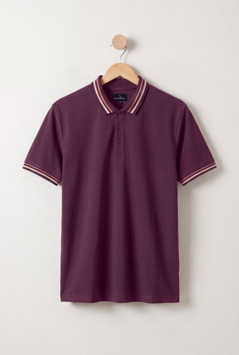 Red/Pink Tipped Polo Shirt