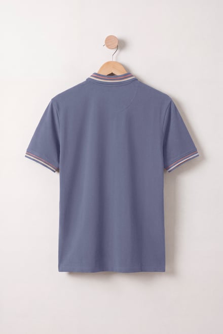 Red/Pink Tipped Polo Shirt