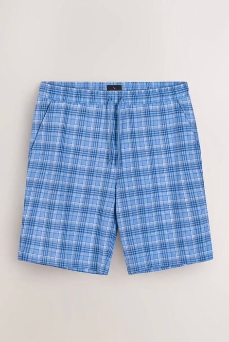 Men's Regular Fit check Cotton Jersey Shorts