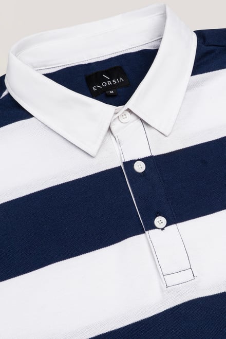 Men's Pure Cotton Rugby Pique Polo Shirt