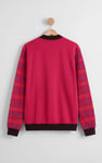Fair Isle Pattern Zip-Up Bomber Jacket