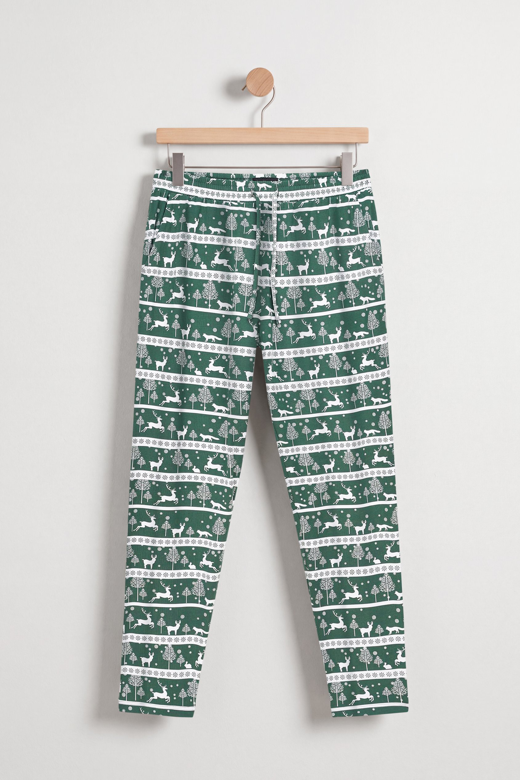 Fair Isle Reindeer Pattern Christmas Pyjama Bottoms