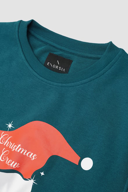 Christmas Regular-Fit Santa Print Sweatshirt
