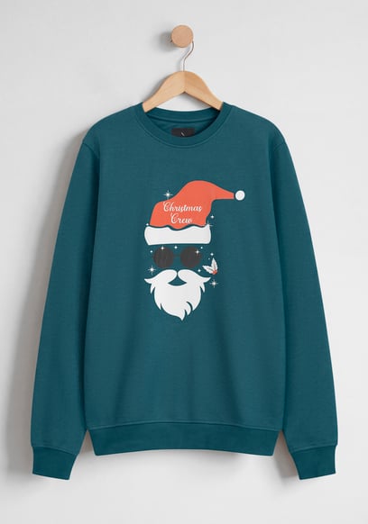 Christmas Regular-Fit Santa Print Sweatshirt