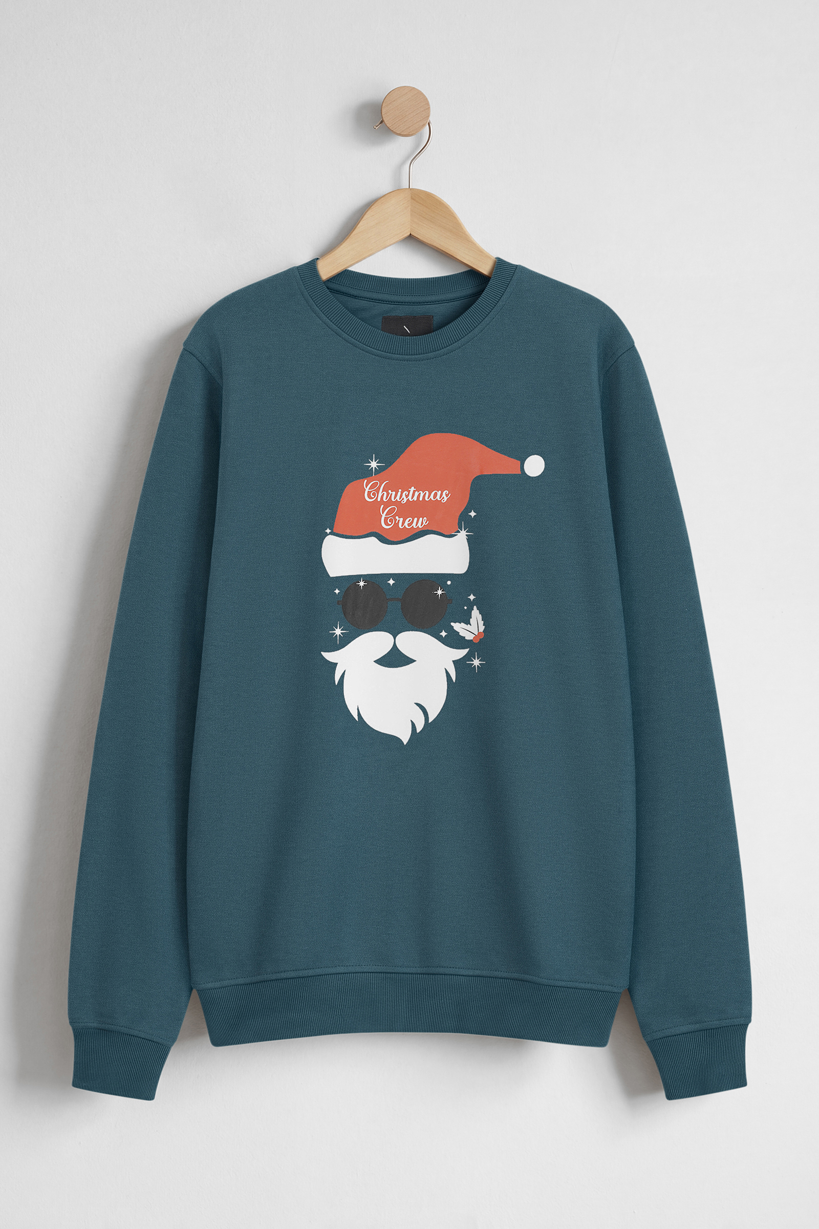 Christmas Regular-Fit Santa Print Sweatshirt