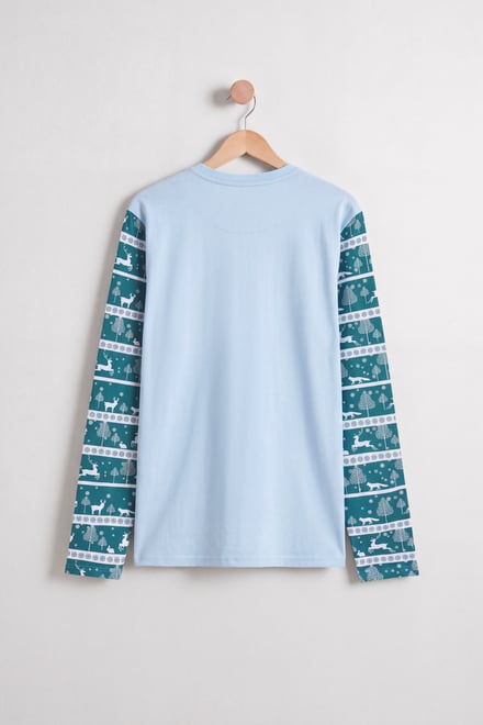 Fair Isle Reindeer Pattern Christmas Pyjama Top