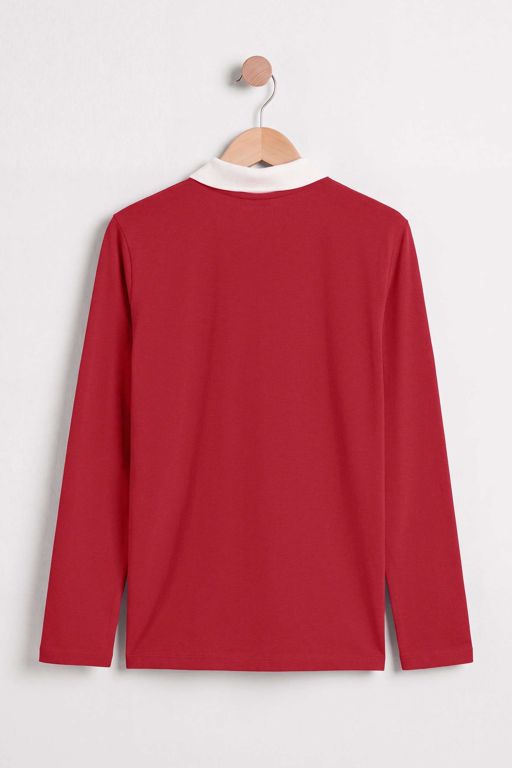 Festive Quarter-Zip Contrast-Collar Top