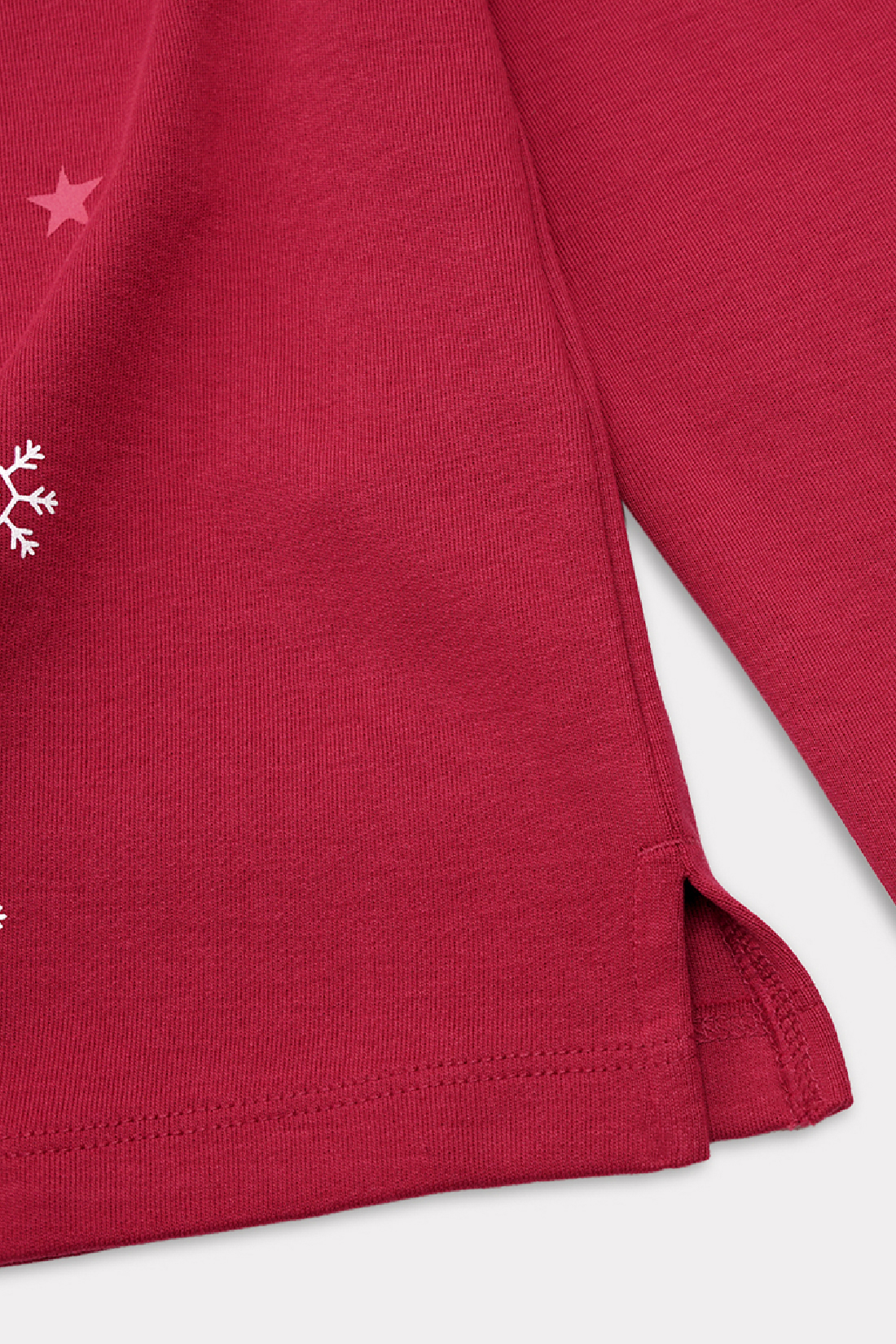 Festive Quarter-Zip Contrast-Collar Top