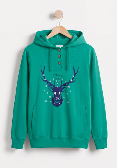 Festive Reindeer Hoodie