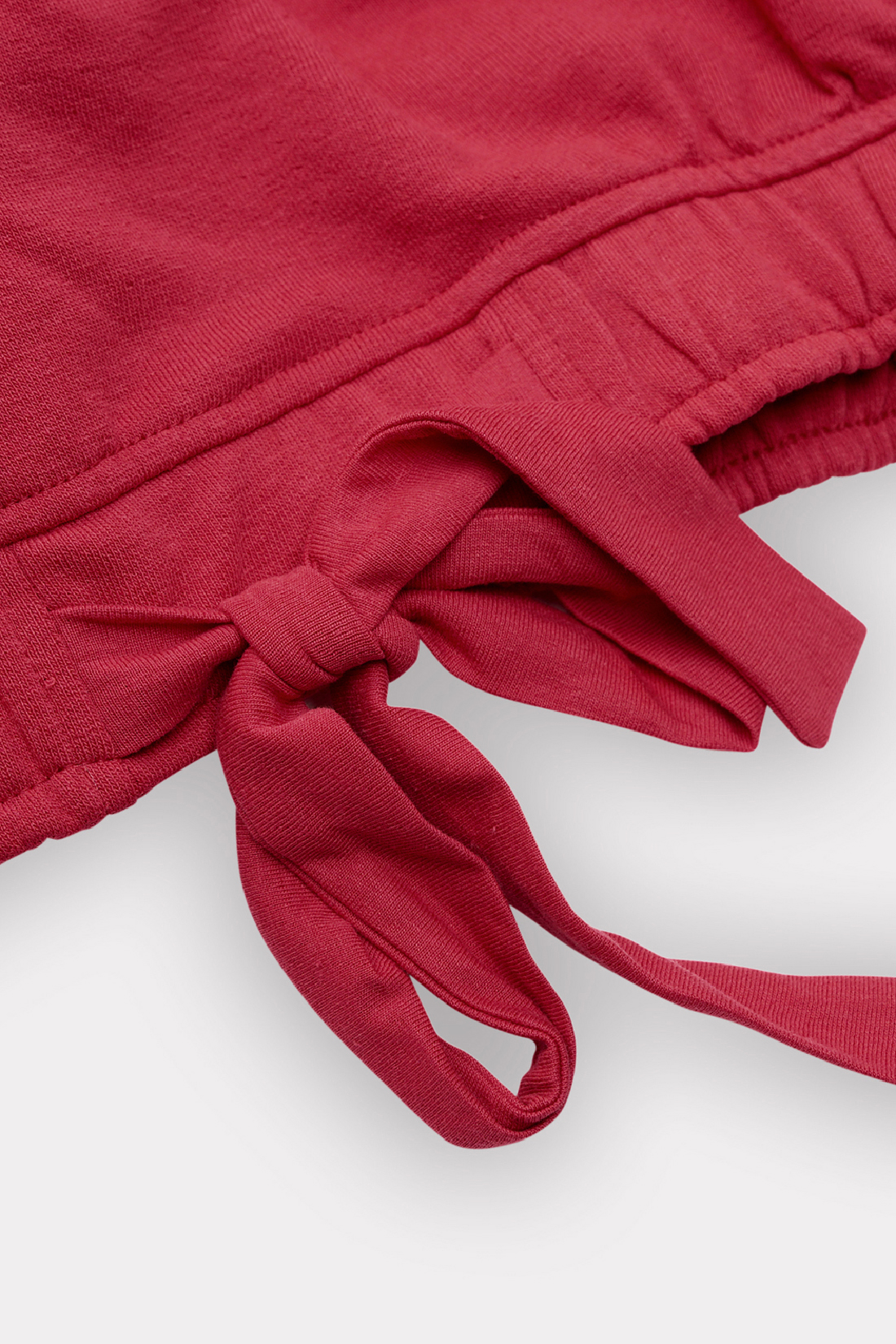 Christmas Sweatshirt with Tie-Hem Long Sleeves
