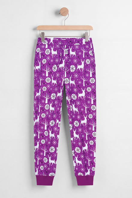 Festive Print Stretchy Joggers