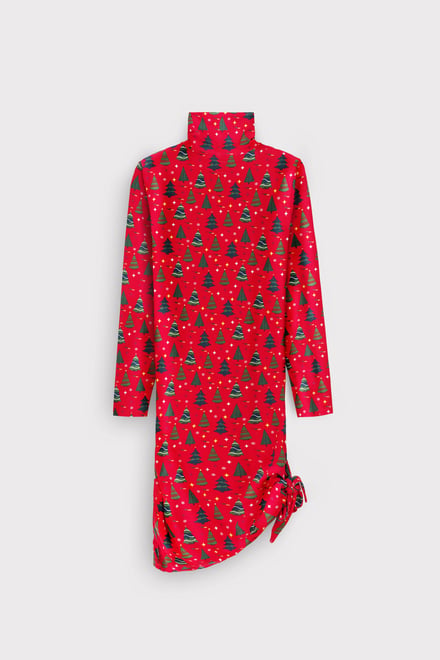 Asymmetrical Hem-Tie Dress